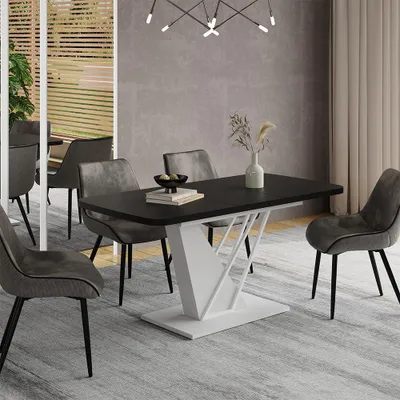 Obrázek produktu pro Jídelní stůl Vicco Fenaro Černá/bílá 120 x 80 cm roztažitelný, Model 58020