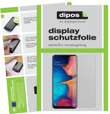 Obrázok produktu pre 2x ochranná fólia pre Samsung Galaxy A20 matná ochranná fólia displeja dipos