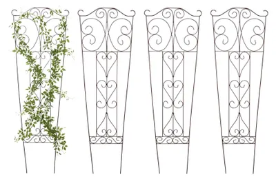 Obrázek produktu pro Kovová zahradní treláž pro popínavé rostliny, zakřivený design