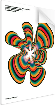 Produktbild von SpaceRebels Bilder Wandsticker 40x60 - Wanddeko Abstrakt - Selbstklebende Wandtattoo Wandsticker - Modernes Bild auf PVC-Folie - Wandbild Wohnzimmer - Klebbar oder rahmbar