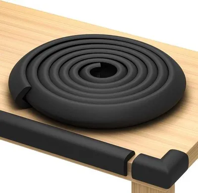 Produktbild von Randschutz Schwarz - Schaumstoff Bufferstreifen und Eckenschutz für Möbel 5 Meter