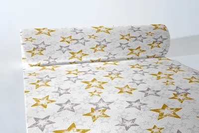 Produktbild von Airlaid Tischläufer Allison, 40 cm x 24 m , 1 Stück - Mank - Weihnachten Sterne