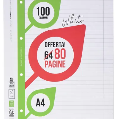 Produktbild von Rambloc Ersatz für A4-Ringbücher 100g C-Linierung - 40 vorgefertigte verstärkte Blätter