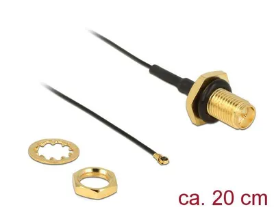 Produktbild von DeLOCK 0.2m, RP-SMA/MHF IV, 0,2 m, RP-SMA, MHF IV / HSC MXHP32