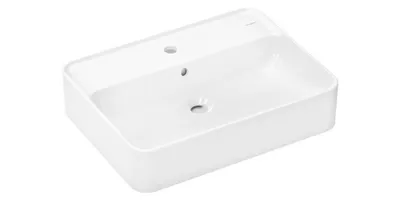 Obrázok produktu pre Xuniva Q umývadlo na dosku s otvorom na batériu a prepadom 600x450mm biela biela