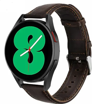Produktbild von Strap-it Samsung Galaxy Watch 4 - 44mm Lederarmband (Dunkelbraun)