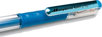 Produktbild von Pentel K118-MC, Verschlossener Gelschreiber, Metallicblau, Blau, Transparent, Kunststoff, Rund, Beidhändig