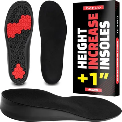 Image de Semelles intérieures de 2,5 cm, taille 43-45, en gel amortissant les chocs, pour chaussures de sport