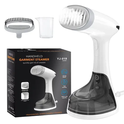 Produktbild von Dampfglätter 1650W, 320ml Reisebügeleisen (20s Schnellaufheizung, 30g/min), Tragbare Dampfbürste Faltenentferner für Kleidung Zuhause Büro Reise Weiß