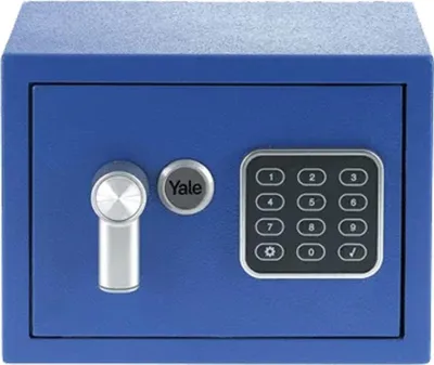Produktbild von Yale Elektronischer Tresor mini, YSV/170/DB2/B, mit Code & Schlüssel, Blau