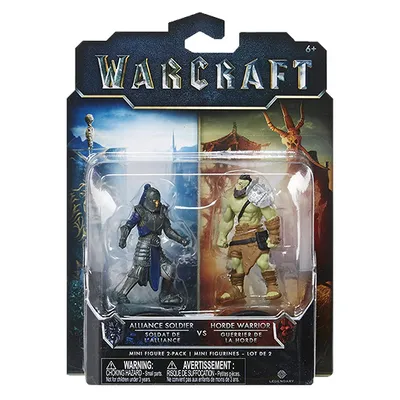 Produktbild von Warcraft Figur 6cm 2 Pack Horde Warrior 2 & Allian