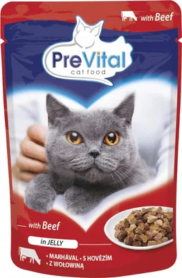 Zdjęcie produktu dla PREVITAL Cielęcina w galaretce - mokra karma dla kotów - 100g