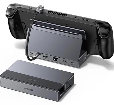 Immagine prodotto di Docking station, adattatore USB-C a DisplayPort 4K/120 Hz, RJ45, USB, SD/TF, Ugreen CM800, grigio