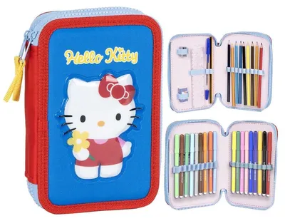 Image de CERDÀ - Oficjalny Podwójny Piórnik Hello Kitty, Akcesorium Szkolne