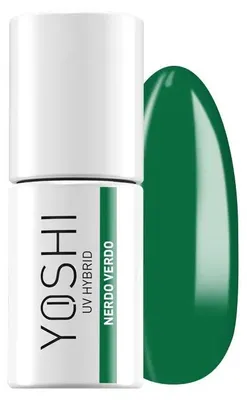 Obrázek produktu pro Yoshi Hybridní lak na nehty smaragdově zelený – profesionální permanentní lak na nehty 6 ml – UV lak na nehty s praktickým štětečkem – Los Tones Milliones