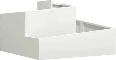 Obrázok produktu pre vidaXL Záhradný kvetináč biely 80 x 80 x 50 cm Oceľ valcovaná za studena