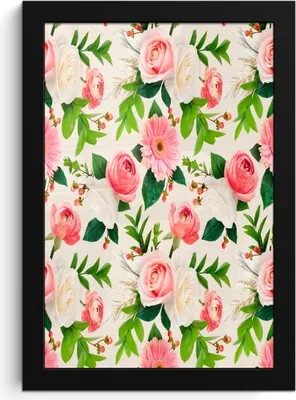 Produktbild von MuchoWow® MuchoWow® Gerahmtes Poster Blumen - Rosen - Frühling 20x30 cm - Poster mit zchwarzem Bilderrahmen - Drucken - Bilder Poster im Rahmen