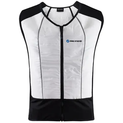 Produktbild von INUTEQ Bodycool Hybrid - 2 in 1 Kühlweste - Funktioniert mit Wasser - Leicht - Bis zu 8 Stunden Kühlung - Weiß / Schwarz - Größe XL