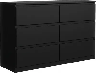 Produktbild von Kommode 6 120cm - mit 6 Schubladen in Mattschwarz / Verschiedene Farben und Großen