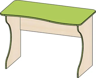 Immagine prodotto di Scrivania per camera dei ragazzi Scrivania per computer 133 cm betulla / verde lime