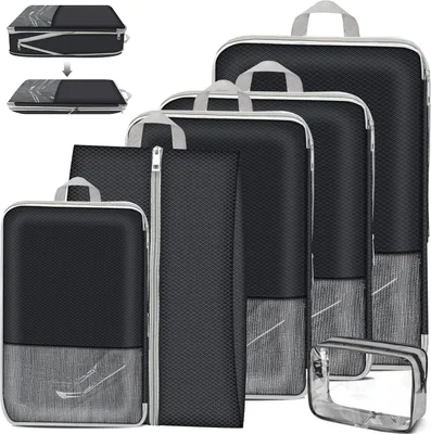 Produktbild von Kompressions-Packwürfel - Kofferorganizer - 6 Stück - Wasserdicht