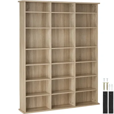 Zdjęcie produktu dla tectake® CD DVD Regal Stevie 105,5 x 19 x 136,5 cm