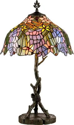 Produktbild von Casa Padrino Luxus Tiffany Tischlampe Schwarz / Mehrfarbig Ø 40 x H. 62 cm - Luxus Qualität
