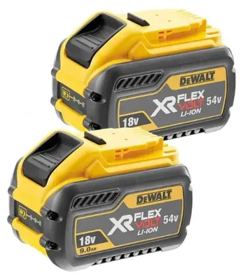 Image de Lot de 2 batteries 9Ah 54V / 3Ah 18V - 2x DCB547 FLEXVOLT DEWALT DCB547X2-XJ