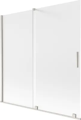 Obrázok produktu pre Mexen Velar 2-krídlová posuvná vaňová zástena 160 x 150 cm, matná, brúsený nikel - 896-160-000-31-97