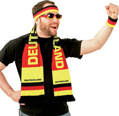 Produktbild von Deutschland Fan Schal 140 cm breit WM EM Europameisterschaft Fußball