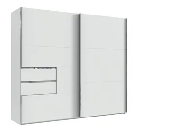 Produktbild von Schwebetürenschrank >palermo< in WEISS, Holzwerkstoff - 250x216x65cm (BxHxT)
