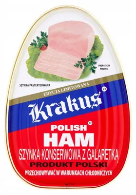 Zdjęcie produktu dla szynka konserwowa z galaretką Krakus 455g