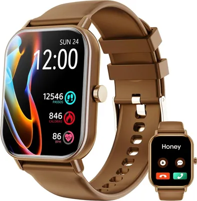 Produktbild von Smartwatch, 1,85-Zoll, Bluetooth-Anruf & Nachrichten, wasserdicht IP67, über 110 Sportarten, Schrittzähler, Herzraten- & Sauerstoffsättigungsmonitor