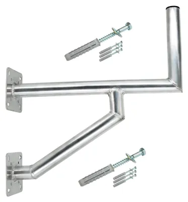 Produktbild von PremiumX 60cm Wandhalter Aluminium zwei Wandplatten SAT Schraubensatz