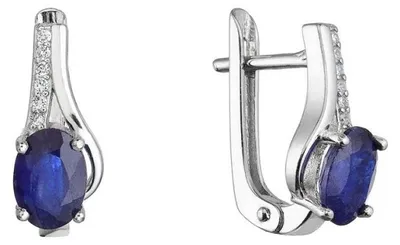 Produktbild von Hä ngeohrringe aus Silber mit echtem Saphir 11488.3