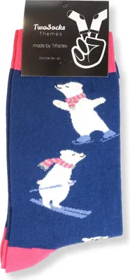 Produktbild von TwoSocks Weihnachtssocken Eisbär Figur Weihnachtssocken Damen und für Herren  Uni One Size