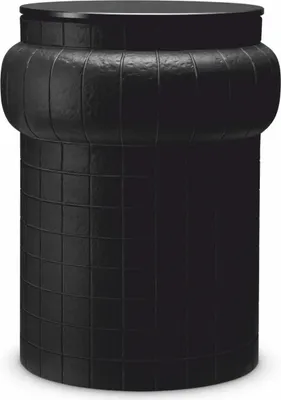 Obrázek produktu pro Casa Padrino odkládací stolek se skleněnou deskou černý v. 52 cm - nábytek