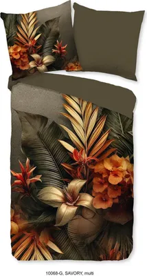 Produktbild von Duvet cover Good Morning 155x220 + 1* 80x80 cm - flowers and leaves