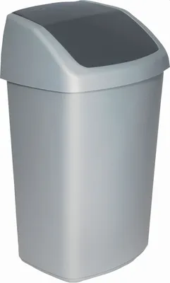 Productafbeelding van Curver Swing-Top, 50 liter, Rechthoekig, Kunststof, Zwart, Grijs, Kunststof, 406 mm