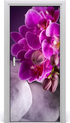 Produktbild von Tulup Türaufkleber 95x205 cm Dekorative Aufkleber Selbstklebend Wasserdichte Tapete Abnehmbar Schlafzimmer Wohnzimmer Wohnkultur - rosa Orchideen