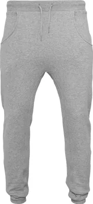 Image de Build Your Brand BY013 | Heavy Deep Crotch Sweatpants / Herren Jogging Hose - Farbe : Heather Grey - Größe : L