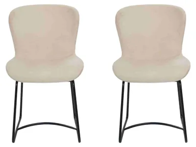 Produktbild von Esszimmerstuhl 2x Stühle Esszimmer Modern  Stühle Metall Design Weiß neu