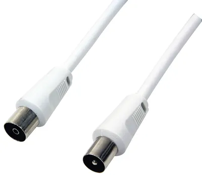 Produktbild von LogiLink CA1061, Weiß, Coaxial Plug, Coaxial jack