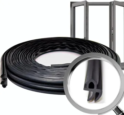 Produktbild von Fensterdichtung Gummi 5 m, EPDM, für Aluminium Schiebetüren, Wetterfest, Staubdicht