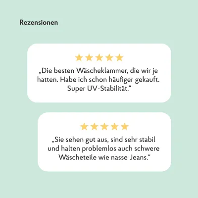 Produktbild von HAKA Wäscheklammern 16 Stk. Mit starkem Halt für drinnen & draußen