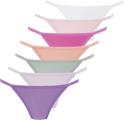 Produktbild von VIVANCE String lindgrün, lila, flieder, apricot, pink, rosa, weiß Größe 44/46