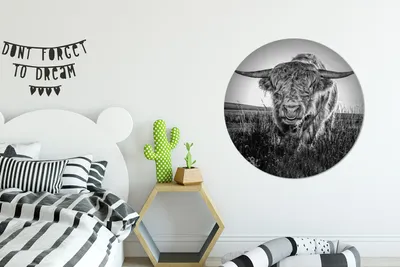 Produktbild von MuchoWow® - Mauerkreis - Wandbilder - Runde Bild - Bild aus Aluminium - Schlafzimmer - Wohnzimmerdekoration - Wand Dekoration