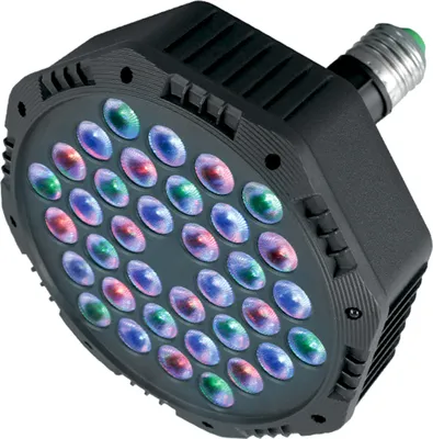 Zdjęcie produktu dla 36LEDs par lights, kolorowe światło sceniczne, sterowana głosem głowica lampy E27 do występów barowych, wesel, par light