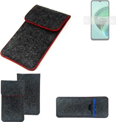 Produktbild von K-S-Trade Handy Schutz Hülle kompatibel mit Xiaomi Redmi 10 5G Schutzhülle Handyhülle Filztasche Pouch Tasche Case Sleeve Filzhülle dunkelgrau
