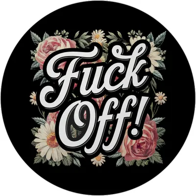 Produktbild von Fuck Off Blumensprache Magnet rund